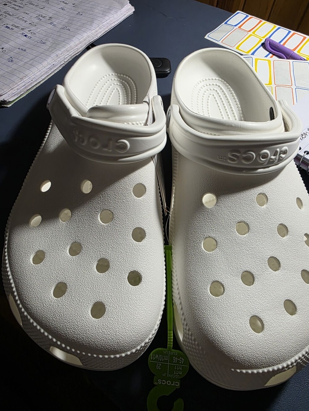 CROCS Classic Clogs in White Size 11m/13w